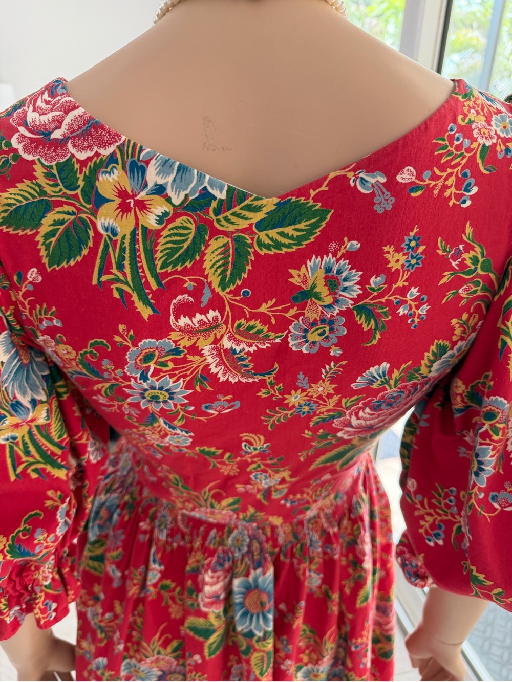 Rare Vintage Sportalm Kitzbühel Red Floral Dress | Austrian Made Size 36 / XS-S - Picture 9 of 17